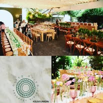 Mesa formal decorada